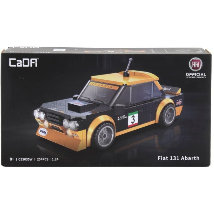 CADA FIAT ABARTH 131 N 3 RALLY - 254 pcs - BLACK YELLOW 1/24