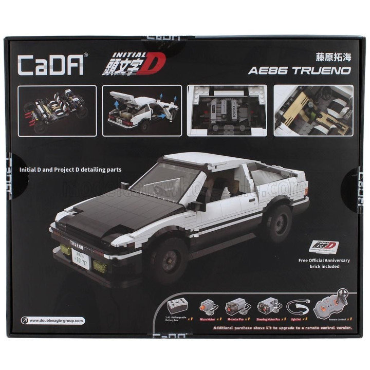 CADA TOYOTA TRUENO GRANDE -  INITIAL-D TV SERIES - 1324 pcs - WHITE BLACK 1/10