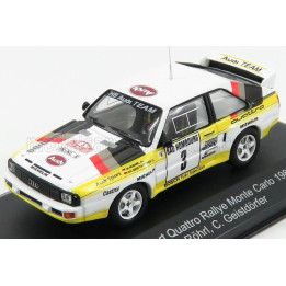 CMR AUDI SPORT QUATTRO AUDI TEAM HB N 3 2nd RALLY MONTECARLO 1985 W.ROHRL - C.GEISTDORFER - WHITE YELLOW 1/43