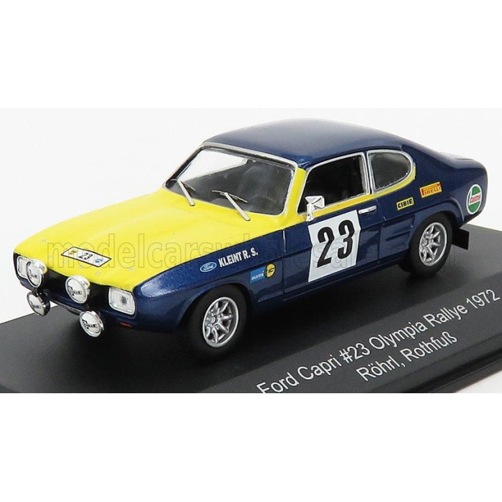 CMR FORD ENGLAND CAPRI 2600 GT N 23 RALLY OLYMPIA ERC 1972 W.ROHRL - H. ROTHFUß - BLUE YELLOW 1/43