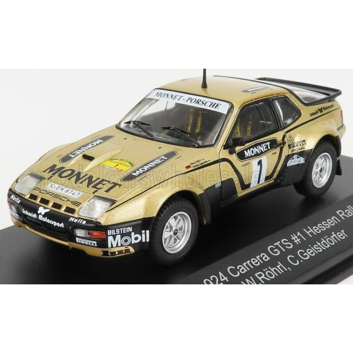 CMR PORSCHE 924 CARRERA GTS N 1 WINNER RALLY HESSEN 1981 W.ROHRL - C.GEISTDORFER - GOLD BLACK 1/43