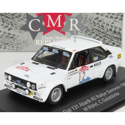 CMR FIAT 131 ABARTH N 2 RALLY SANREMO 1980 W.ROHRL - C.GEISTDORFER - WHITE 1/43