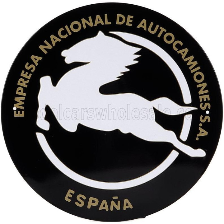EDICOLA ACCESSORIES METAL ROUND PLATE - EMPRESA NACIONAL DE AUTOCAMIONES S.A. - BLACK WHITE 1/1