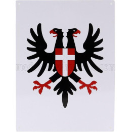 EDICOLA ACCESSORIES METAL PLATE - MILITARY PANZER REGIMENT WWII - WHITE 1/1