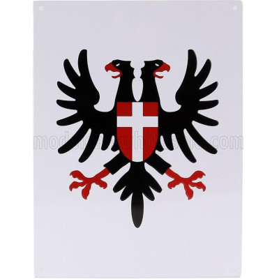 EDICOLA ACCESSORIES METAL PLATE - MILITARY PANZER REGIMENT WWII - WHITE 1/1