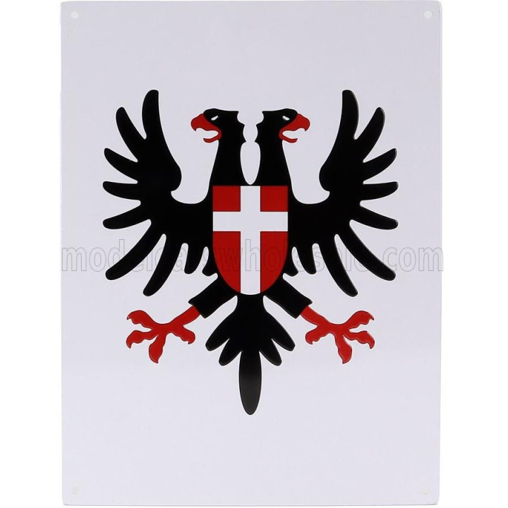 EDICOLA ACCESSORIES METAL PLATE - MILITARY PANZER REGIMENT WWII - WHITE 1/1