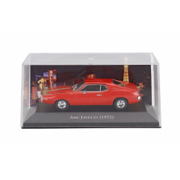 EDICOLA AMC JAVELIN COUPE 1972 - CON VETRINA - WITH SHOWCASE - RED GOLD 1/43