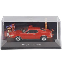 EDICOLA AMC JAVELIN COUPE 1972 - CON VETRINA - WITH SHOWCASE - RED 1/43
