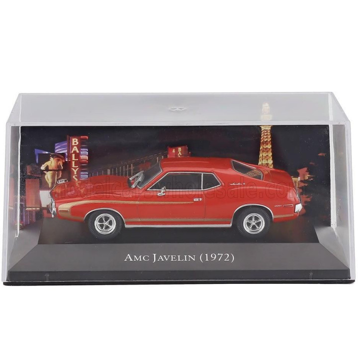 EDICOLA AMC JAVELIN COUPE 1972 - CON VETRINA - WITH SHOWCASE - RED 1/43