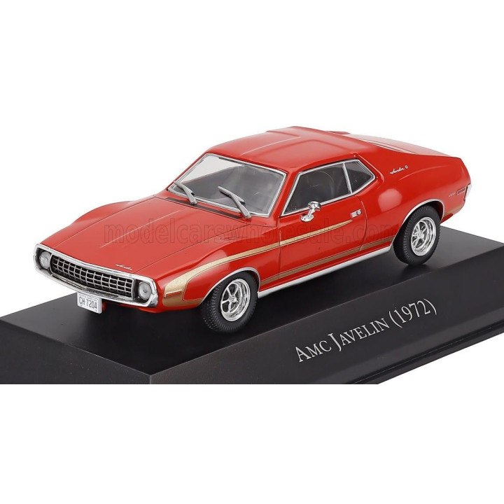 EDICOLA AMC JAVELIN COUPE 1972 - CON VETRINA - WITH SHOWCASE - RED 1/43