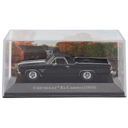 EDICOLA CHEVROLET EL CAMINO PICK-UP 1970 - CON VETRINA - WITH SHOWCASE - BLACK WHITE 1/43