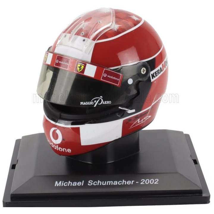 EDICOLA HELMET F1  CASCO HELMET MICHAEL SCHUMACHER F2002 TEAM FERRARI WORLD CHAMPION SEASON 2002 - RED YELLOW WHITE 1/5