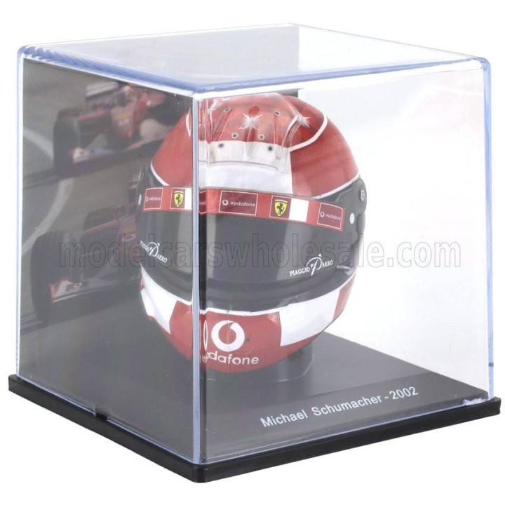 EDICOLA HELMET F1  CASCO HELMET MICHAEL SCHUMACHER F2002 TEAM FERRARI WORLD CHAMPION SEASON 2002 - RED YELLOW WHITE 1/5