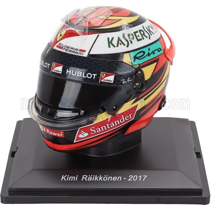 EDICOLA HELMET F1  CASCO HELMET KIMI RAIKKONEN TEAM FERRARI SF70H SEASON 2017 - RED WHITE 1/5