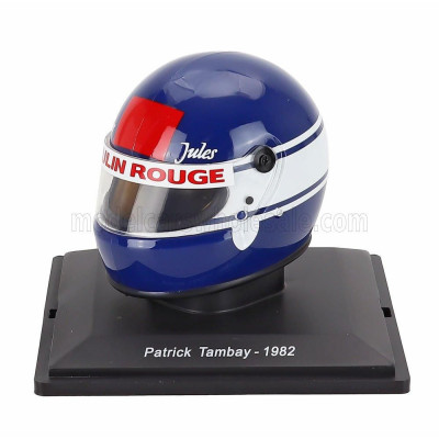 EDICOLA HELMET F1  CASCO HELMET PATRICK TAMBAY TEAM SCUDERIA FERRARI 126 C2 SEASON 1982 - BLUE WHITE 1/5