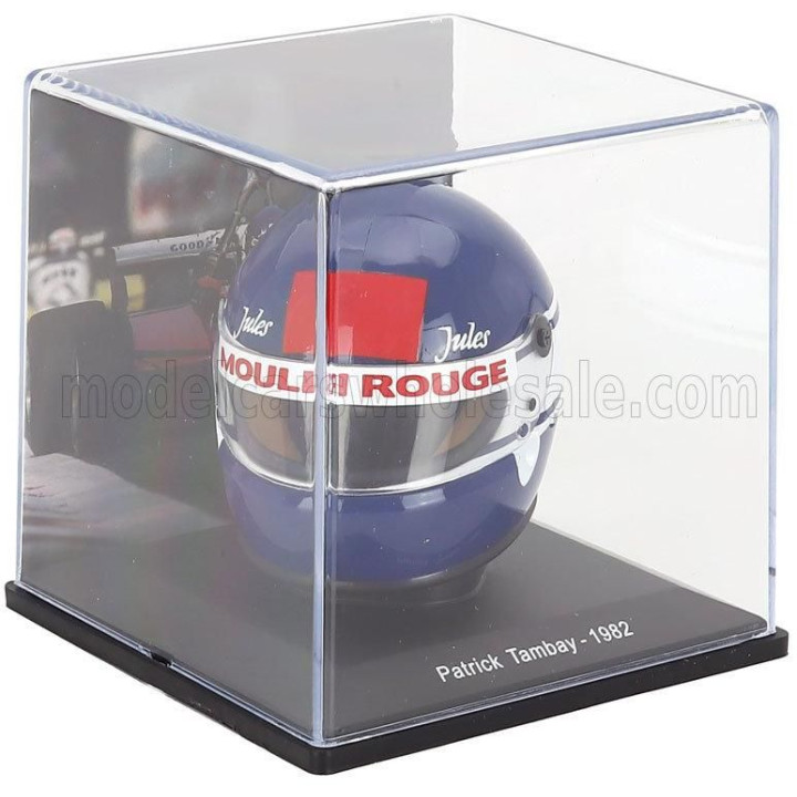 EDICOLA HELMET F1  CASCO HELMET PATRICK TAMBAY TEAM SCUDERIA FERRARI 126 C2 SEASON 1982 - BLUE WHITE 1/5