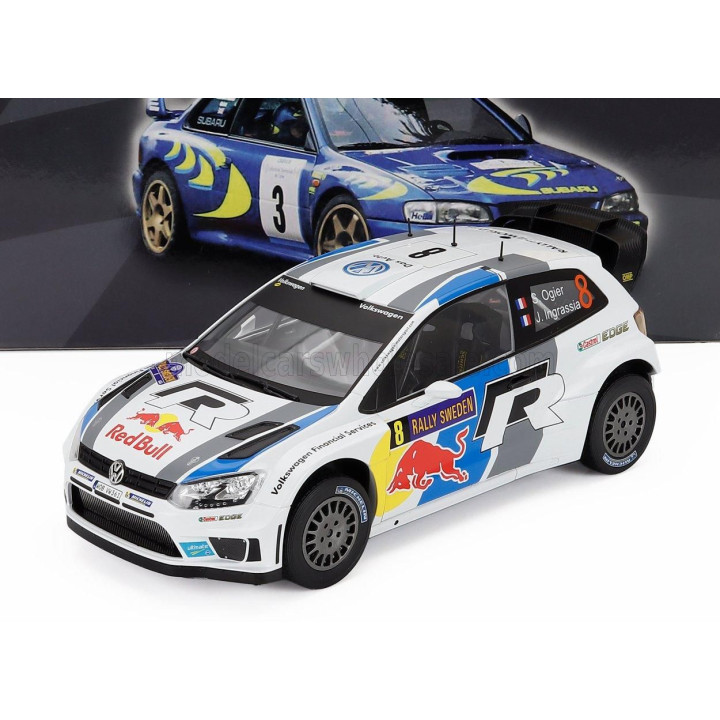 EDICOLA VOLKSWAGEN POLO R WRC TEAM VOLKSWAGEN MOTORSPORT N 8 WINNER RALLY SWEDEN 2013 SEBASTIEN OGIER - JULIEN INGRASSIA - WHITE