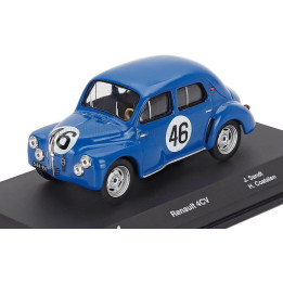 EDICOLA RENAULT 4CV TEAM J.L.V. SANDT N 46 24h LE MANS 1950 JEAN SANDT - HERVE COATALEN - BLUE 1/43