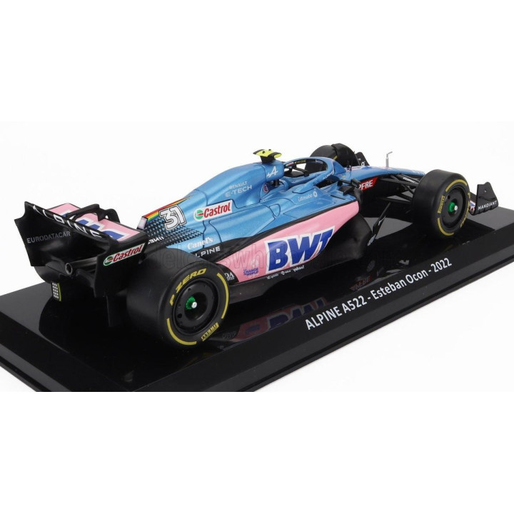 EDICOLA ALPINE F1 A522 TEAM ALPINE BWT N 31 SEASON 2022 ESTEBAN OCON - BLISTER BOX - BLUE PINK 1/24