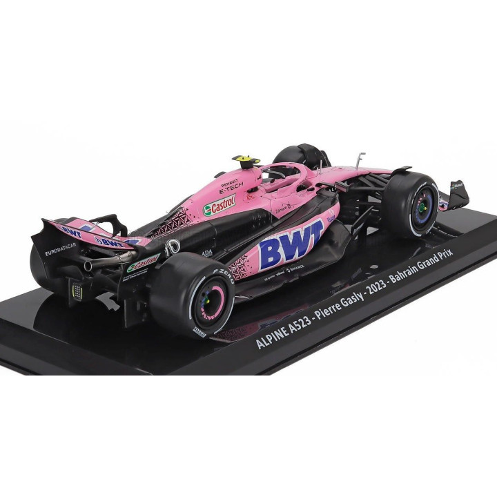 EDICOLA ALPINE F1  A523 TEAM BWT ALPINE N 10 BAHRAIN GP 2023 PIERRE GASLY - BLISTER BOX - PINK BLACK BLUE 1/24