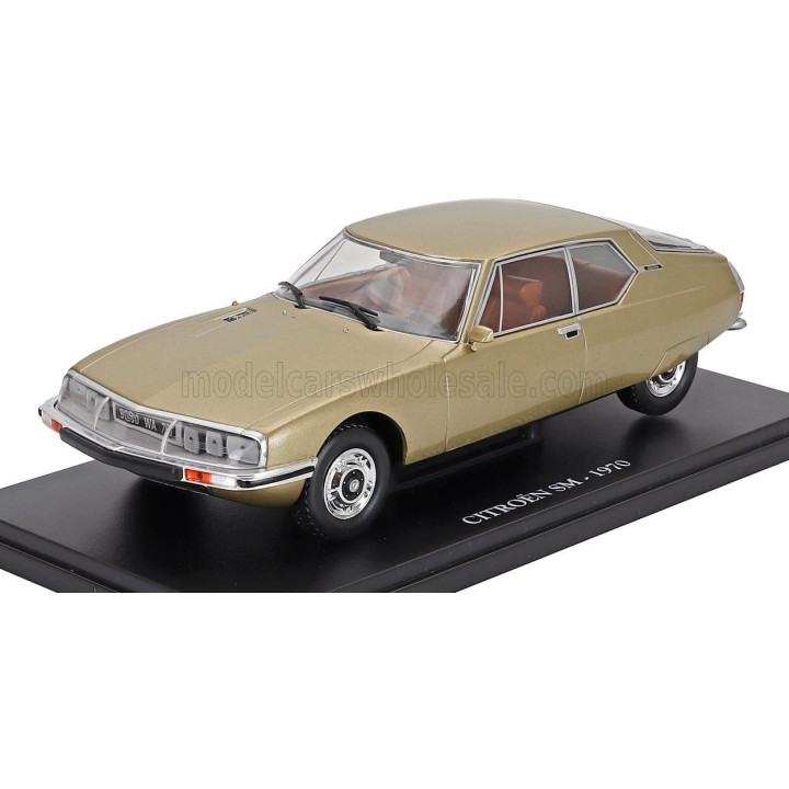 EDICOLA CITROEN SM MASERATI 1970 - CON VETRINA - WITH SHOWCASE - GOLD 1/24