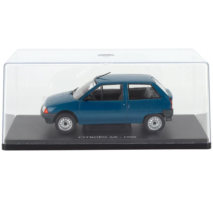 EDICOLA CITROEN AX 1986 - CON VETRINA - WITH SHOWCASE - BLUE 1/24