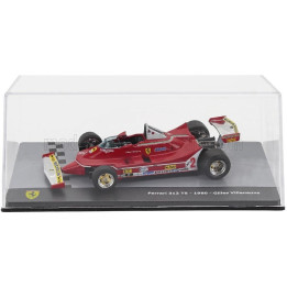 EDICOLA FERRARI F1  312 T5 N 2 SEASON 1980 GILLES VILLENEUVE - CON VETRINA - WITH SHOWCASE - RED 1/43