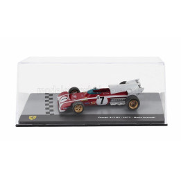 EDICOLA FERRARI F1  312B2 N 7 SEASON 1972 MARIO ANDRETTI - CON VETRINA - WITH SHOWCASE - RED WHITE 1/43