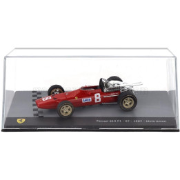 EDICOLA FERRARI F1  312 F1-67 N 8 SEASON 1967 CHRIS AMON - CON VETRINA - WITH SHOWCASE - RED 1/43