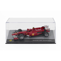 EDICOLA FERRARI F1  F10 N 8 SEASON 2010 FERNANDO ALONSO - CON VETRINA - WITH SHOWCASE - F-1 RED MET WHITE 1/43
