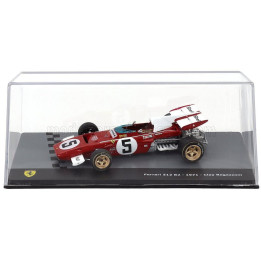 EDICOLA FERRARI F1  312B2 N 5 BRITISH GP 1971 CLAY REGAZZONI - CON VETRINA - WITH SHOWCASE - RED WHITE 1/43