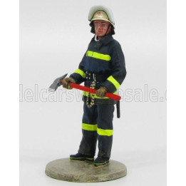 EDICOLA FIGURES VIGILI DEL FUOCO VIGILE DEL FUOCO CILENO CON ASCIA 1992 - CHILE FIREMAN - BLUE YELLOW 1/32