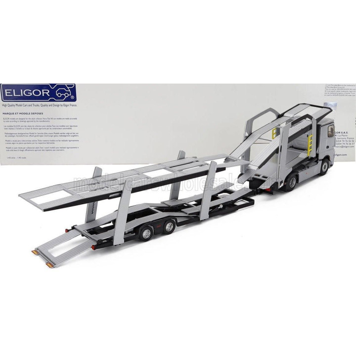 ELIGOR MERCEDES BENZ ACTROS 5 1845 TRUCK CAR TRANSPORTER 2020 - EXCLUSIVE CARMODEL - CARS NOT INCLUDED - GREY MET 1/43