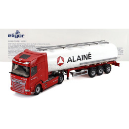 ELIGOR DAF XG TANKER TRUCK ALAINE TRANSPORTS 2021 - RED WHITE 1/43