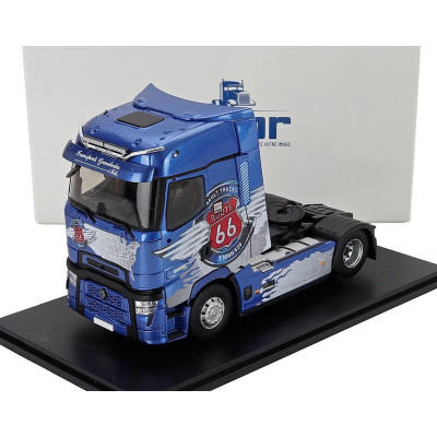 ELIGOR RENAULT T-LINE HIGH TRACTOR TRUCK 2-ASSI ROUTE 66 2023 - BLUE MET 1/43