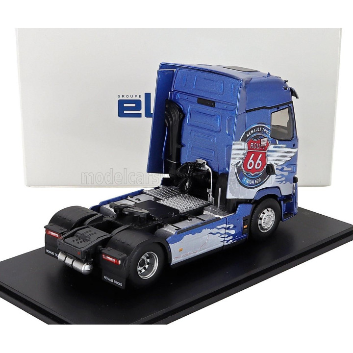 ELIGOR RENAULT T-LINE HIGH TRACTOR TRUCK 2-ASSI ROUTE 66 2023 - BLUE MET 1/43