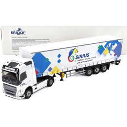 ELIGOR VOLVO FH 500 TRUCK TELONATO SIRIUS TRANSPORTS 2020 - WHITE 1/43