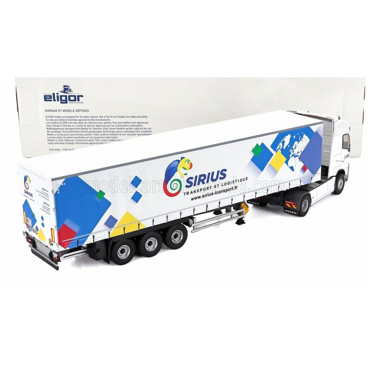 ELIGOR VOLVO FH 500 TRUCK TELONATO SIRIUS TRANSPORTS 2020 - WHITE 1/43