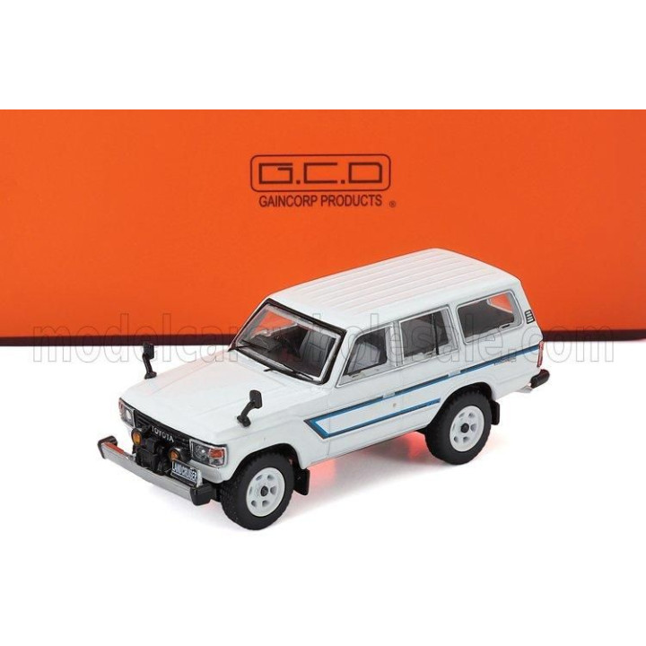 GCD MODELS TOYOTA LAND CRUISER 60 1982 - WHITE BLUE 1/64