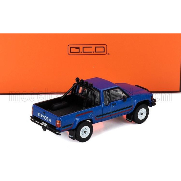 GCD MODELS TOYOTA HILUX SR5 XTRA CAB PICK-UP 1985 - BLUE 1/64