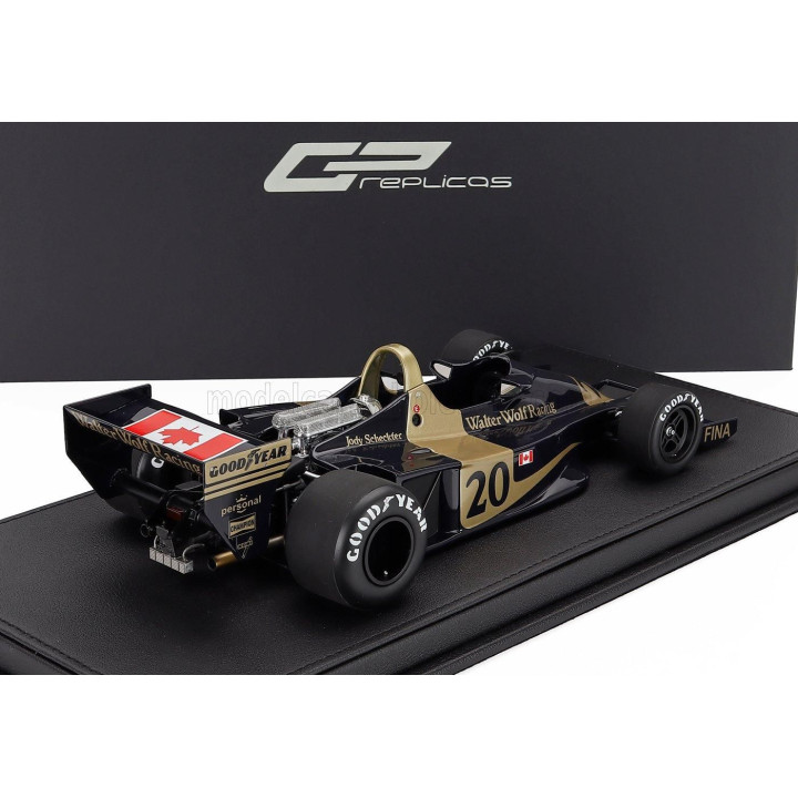 GP REPLICAS WOLF F1  WR1 N 20 WINNER ARGENTINE GP 1977 JODY SCHECKTER - BLUE GOLD 1/18