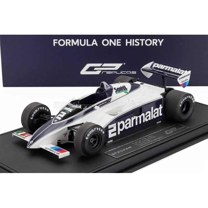 GP REPLICAS BRABHAM F1  BT50 PARMALAT N 2 DUTCH GP 1982 RICCARDO PATRESE - WHITE BLUE 1/18