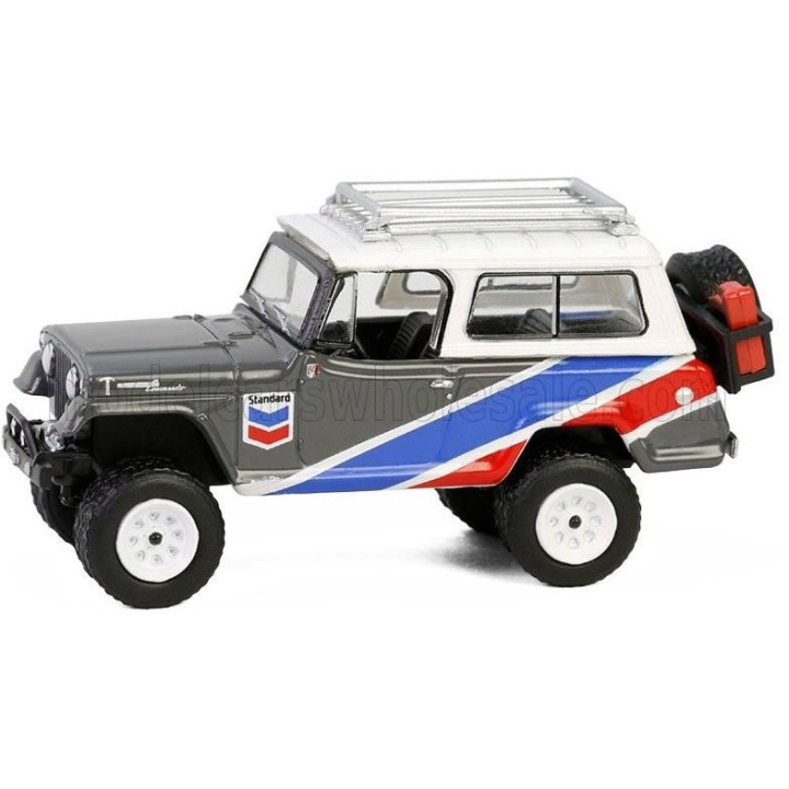 GREENLIGHT JEEP JEEPSTER COMMANDO STANDARD 1970 - GREY BLUE RED 1/64
