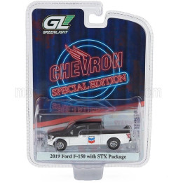 GREENLIGHT FORD USA F-150 XL PICK-UP CHEVRON 2019 - WHITE BLACK 1/64