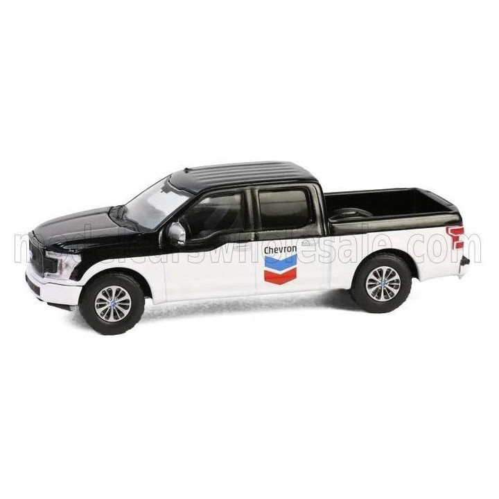 GREENLIGHT FORD USA F-150 XL PICK-UP CHEVRON 2019 - WHITE BLACK 1/64