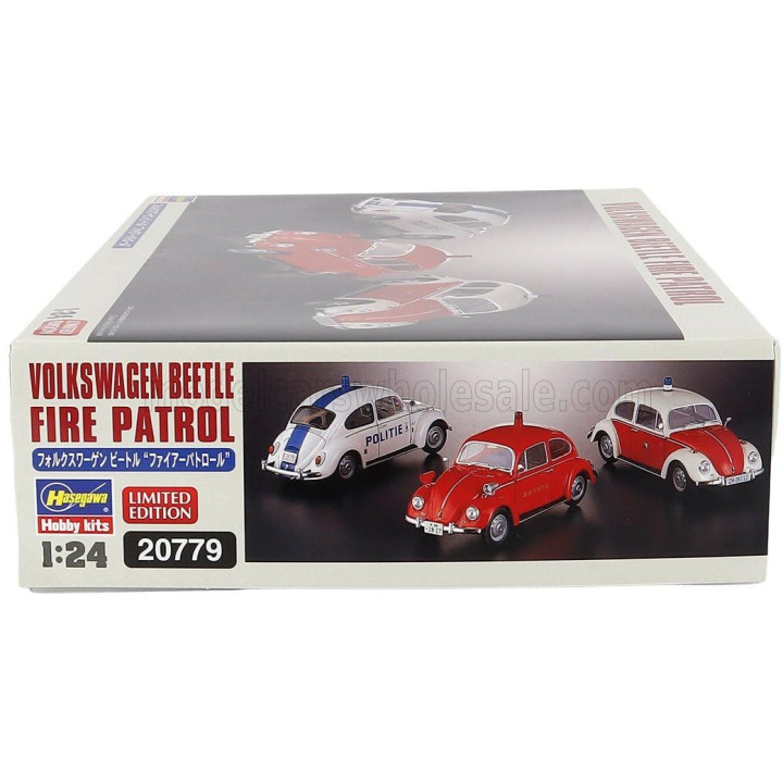HASEGAWA VOLKSWAGEN BEETLE MAGGIOLINO FIRE PATROL - POLITIE 1962 1/24