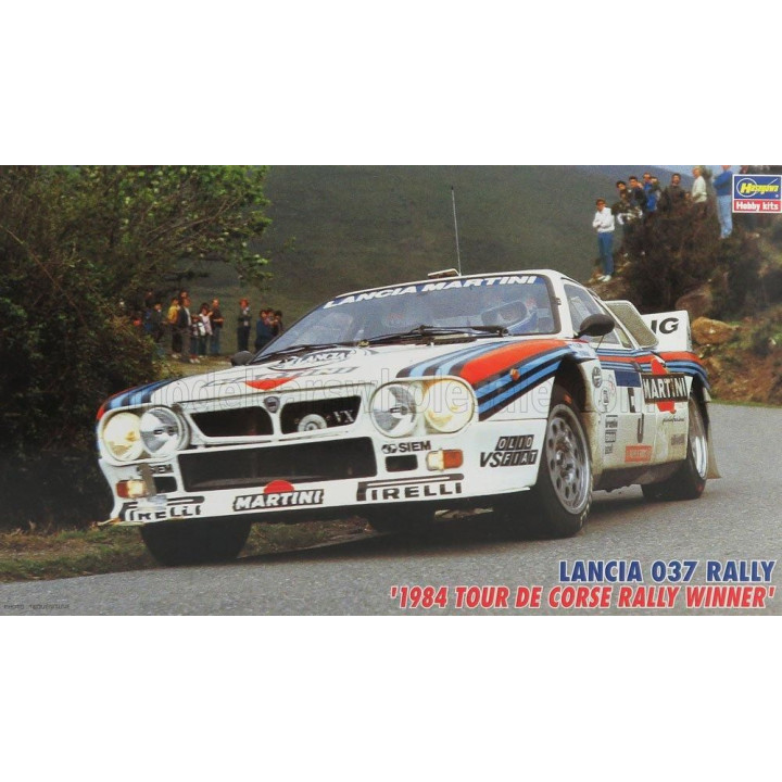 HASEGAWA LANCIA 037 TEAM MARTINI RACING N 5 WINNER RALLY TOUR DE CORSE 1984 M.ALEN - I.KIVIMAKI 1/24