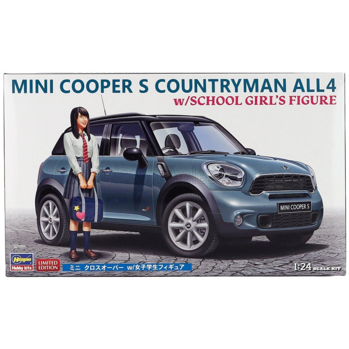 HASEGAWA MINI COOPER S COUNTRYMAN ALL4 2011- WITH SCHOOL GIRL FIGURE 1/24