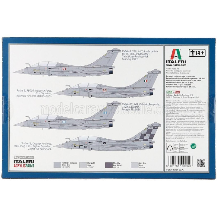 ITALERI DASSAULT AVIATION RAFALE B MILITARY AIRPLANE MARINE NATIONALE 1999 1/72