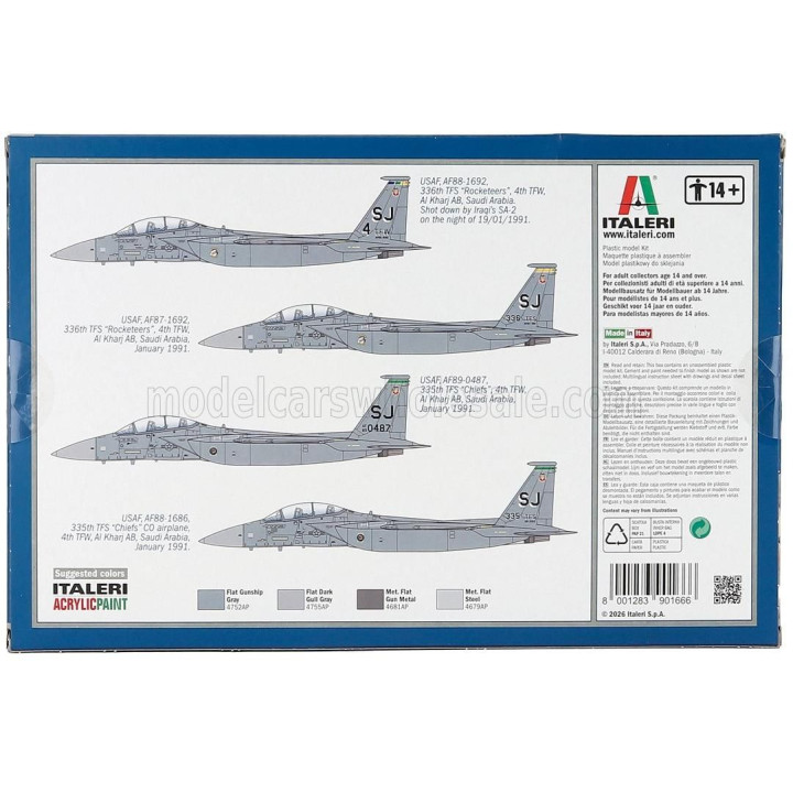 ITALERI McDONNEL DOUGLAS F-15E STRIKE EAGLE MILITARY AIRPLANE 1986 1/72